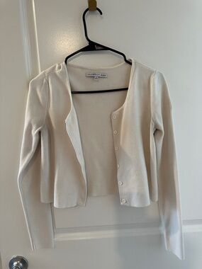 Celebrity Pink Cream Lightweight Button Cardigan